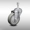 Service Caster 4 Inch SS Gray Polyurethane Wheel Swivel 3/8 Inch Threaded Stem Caster SCC SCC-SSTS20S414-PPUB-381615 - alternate 2